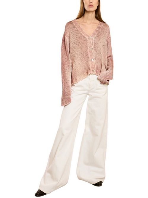 cardigan donna aerografato Alessandro Aste | DERBY-SPRAYARTPALE BLUSH
